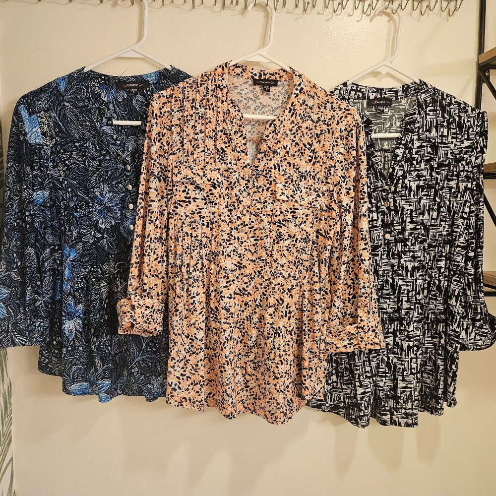Three Cocomo Blouses for the Price of One!! Size Small